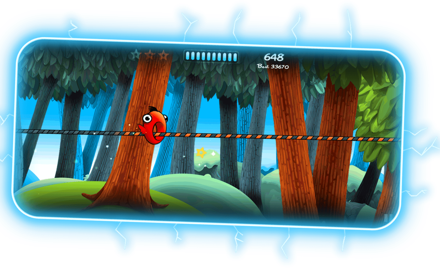 ElectroChuck gameplay in the forest
